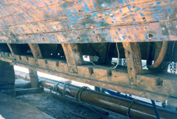 new planks around the keel-dead-wood