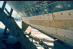 keel-dead-wood planks new stainless steel A4 nails and bolts