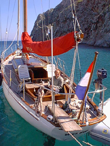 stern to in Vati, Kalymnos